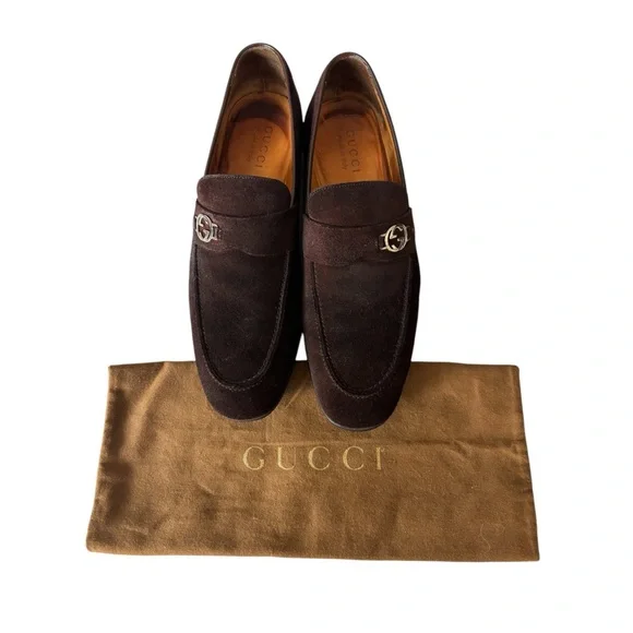 GUCCI Men's Brown Suede Loafers SZ 8.5D - Picture 15 of 15